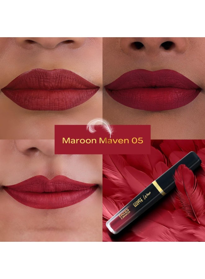 FACESCANADA Comfy Matte Wow Liquid Lipstick - The Bold Edit, (3.8ml x 2) | Cocoa Crush 07 + Maroon Maven 05 | Long Lasting | Matte Finish | Lipstick Combo | Pack of 2 - Image 2